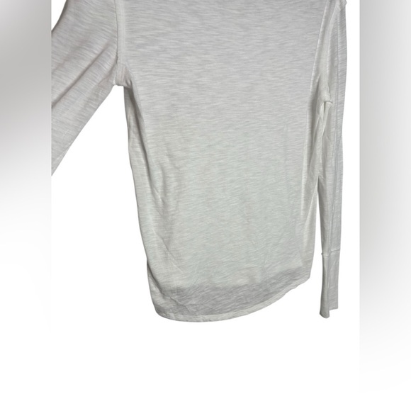 Free People Slouchy White Kimmi Long-Sleeve Cowlneck Top Size XS - Picture 4 of 10